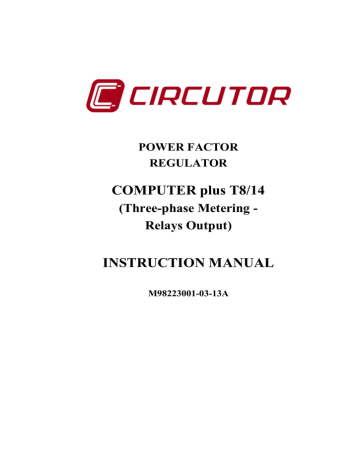 COMPUTER plus T8/14 INSTRUCTION MANUAL | Manualzz