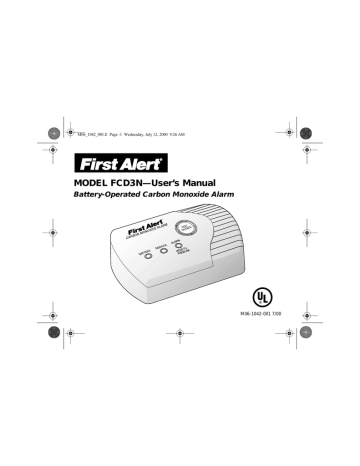 First Alert MODEL FCD3N User manual | Manualzz