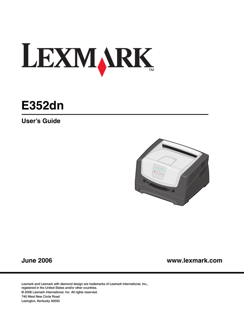 Lexmark E352DN Printer User manual Manualzz