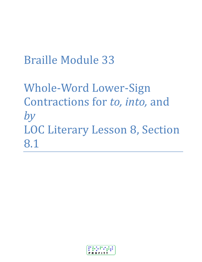 Braille Punctuation Chart