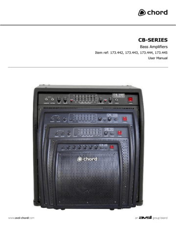 Chord CB-25 CB Series Bass Amplifier User manual | Manualzz