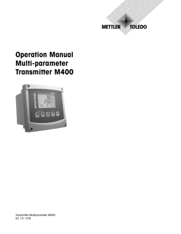 Operation Manual Multi-parameter Transmitter M400 | Manualzz