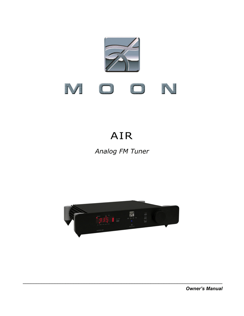 Moon Air User Manual Manualzz