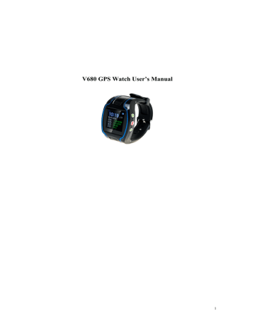 V680 GPS Watch User`s Manual | Manualzz