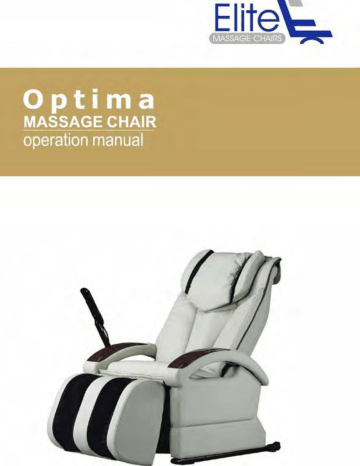 Elite Optima Massage Chair Operation Manual Manualzz