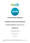 Dbvisit Standby Databases Installation Guide and User Manual