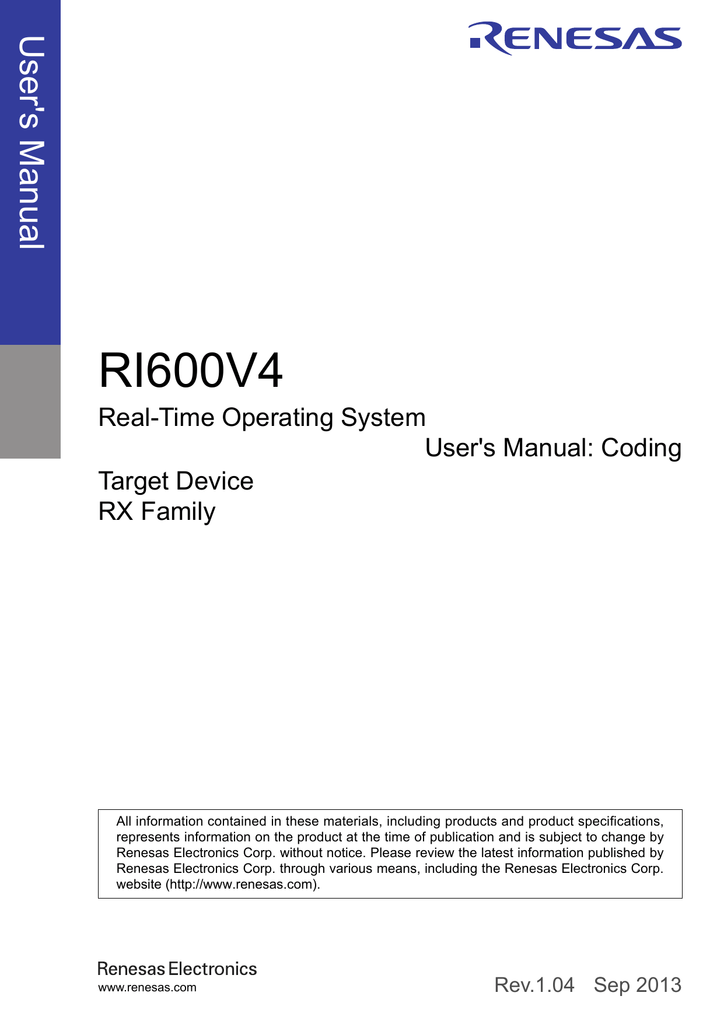 Coding Renesas Electronics Manualzz