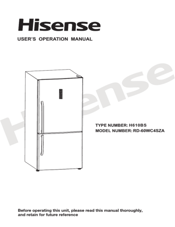 46++ Hisense refrigerator owners manual info