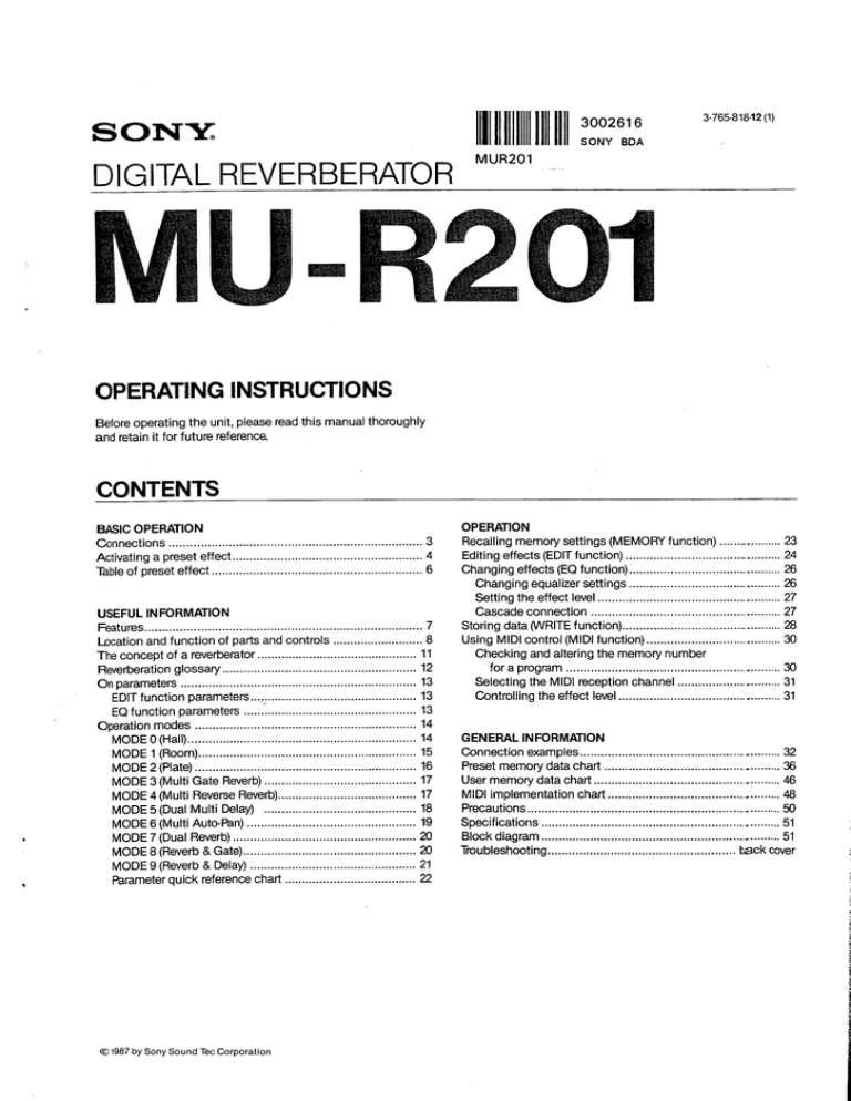 Sony Mu R1 User Manual Manualzz