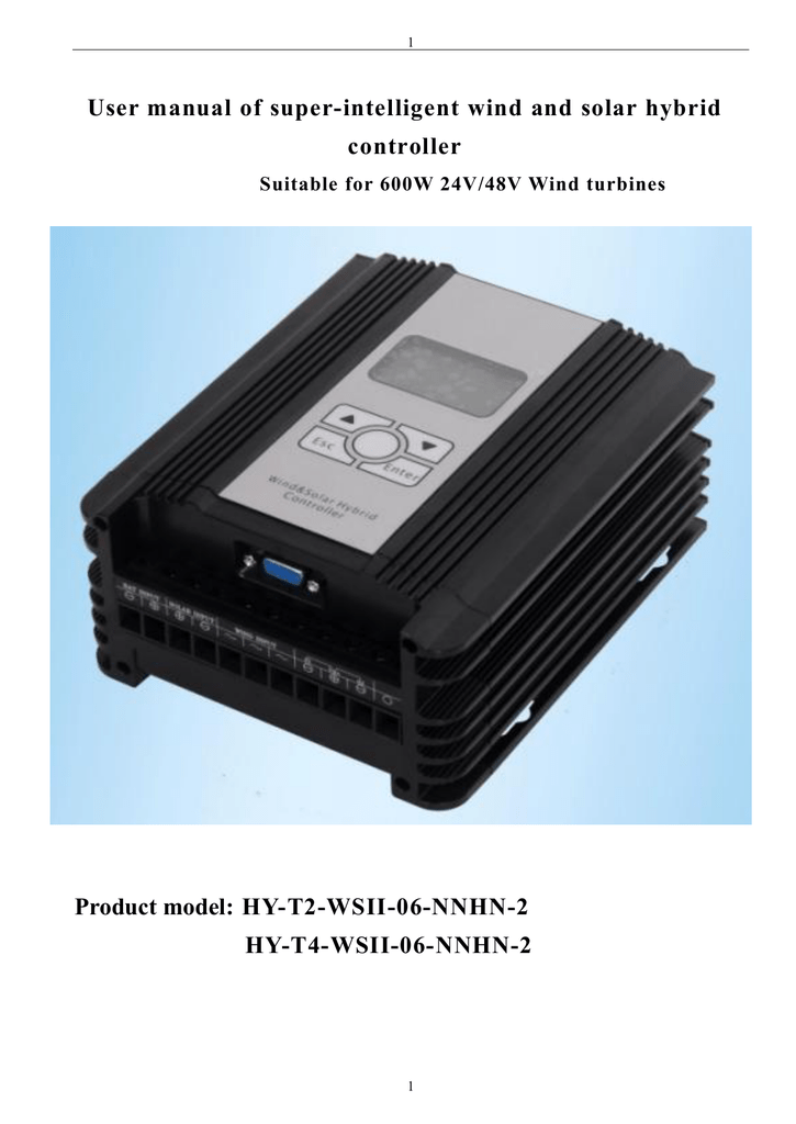 User manual of superintelligent wind and solar hybrid Manualzz