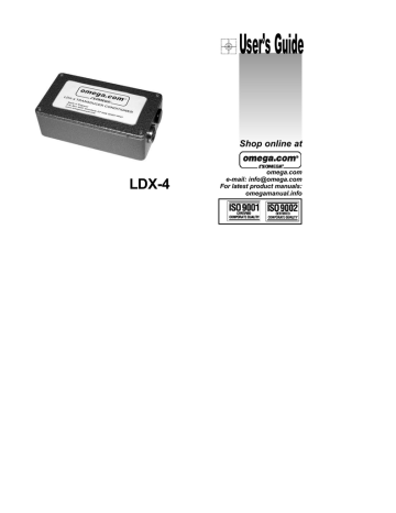 OMEGA OMEGA LDX-4 Signal Converter User Manual | Manualzz