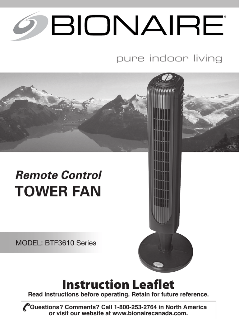 Tower Fan Manualzz