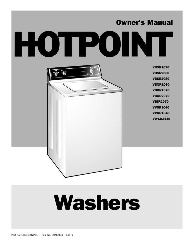 Washing point. Hotpoint washing machine manual.