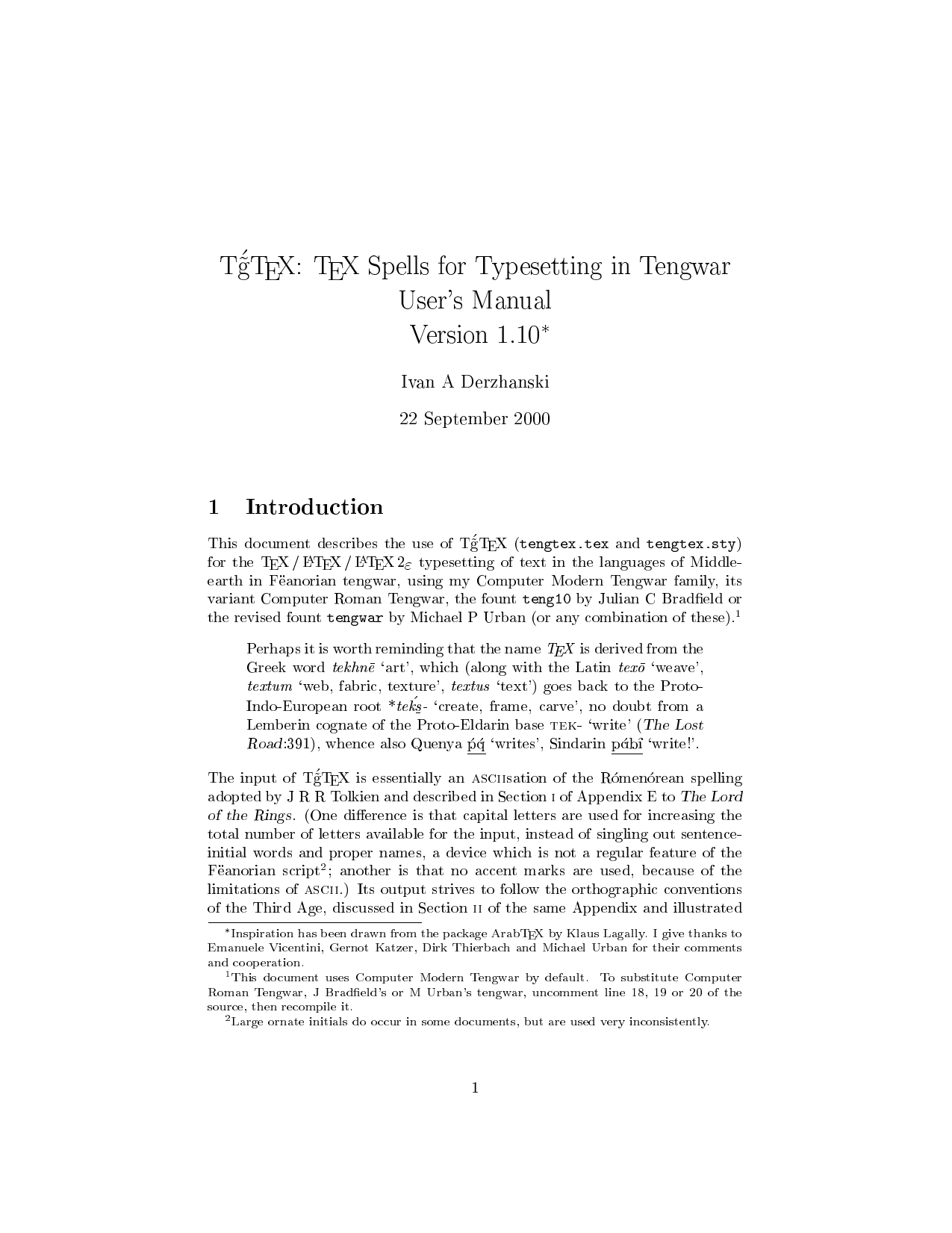 T Gtex Tex Spells For Typesetting In Tengwar User S Manual Manualzz