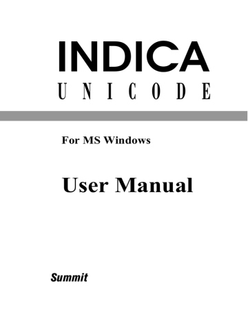 Summit Indica Unicode Software