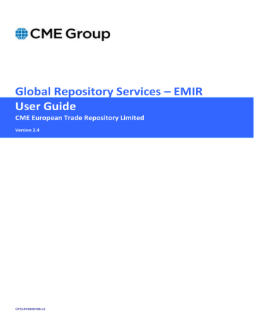 Global Repository Services – EMIR User Guide | Manualzz
