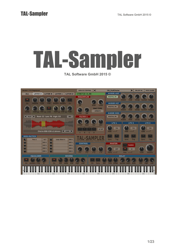 Togu Audio Line TAL-Sampler 4.5.2 instal the last version for ios