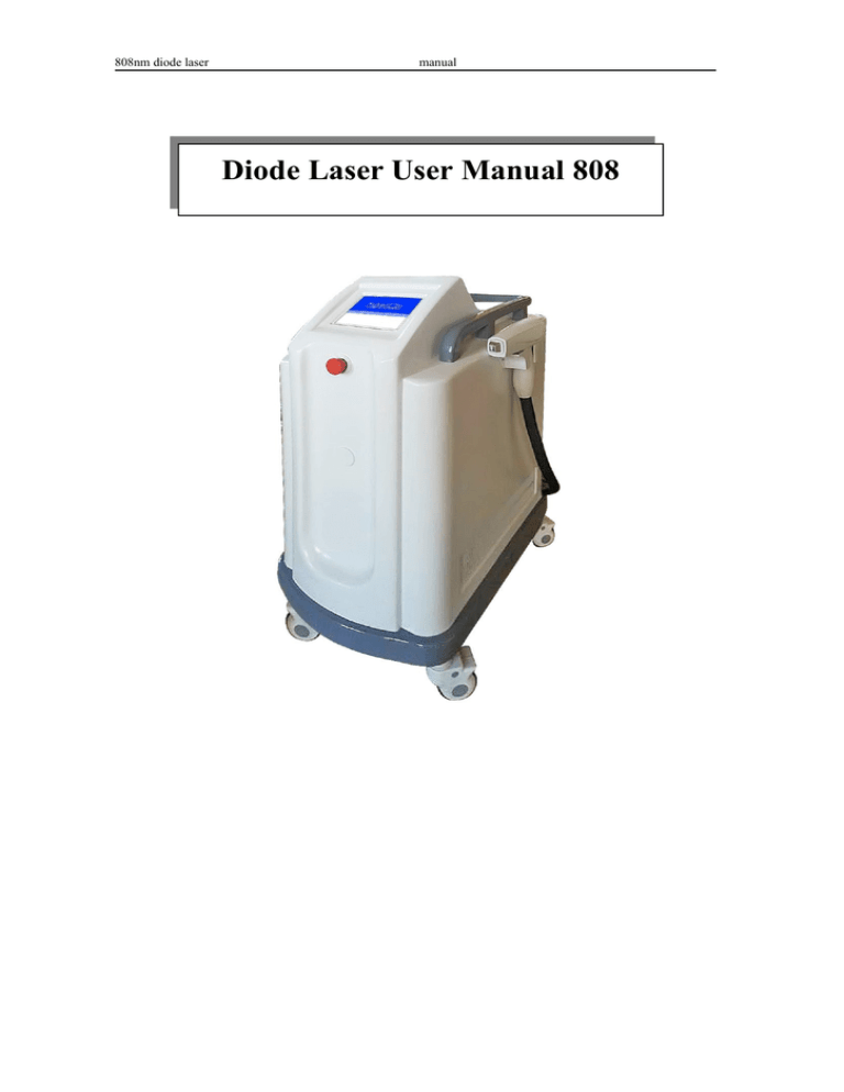 Diode Laser User Manual 808 Manualzz