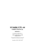 SYS68K CPU-44 User's Manual
