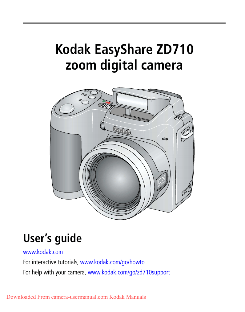Kodak ZD710 EASYSHARE Digital Camera User manual Manualzz