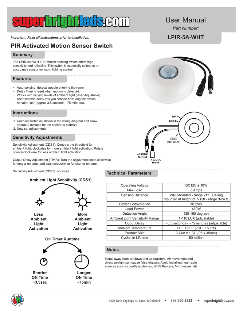 Ceiling Motion Sensor Wiring Diagram