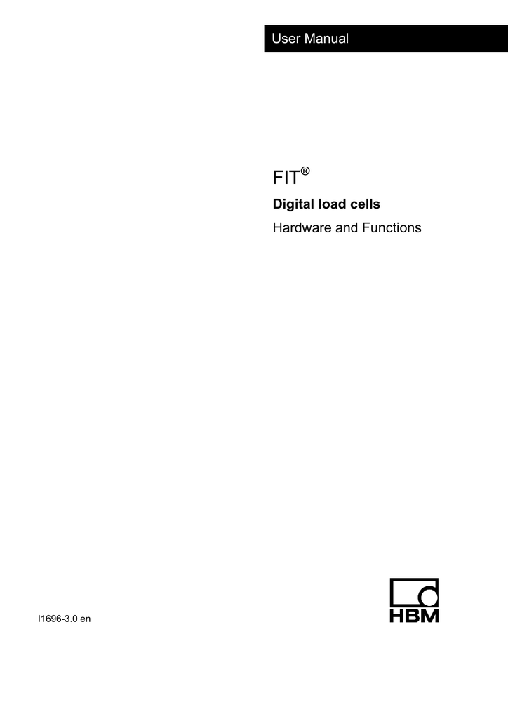 User Manual Digital Load Cells Hardware And Functions Manualzz