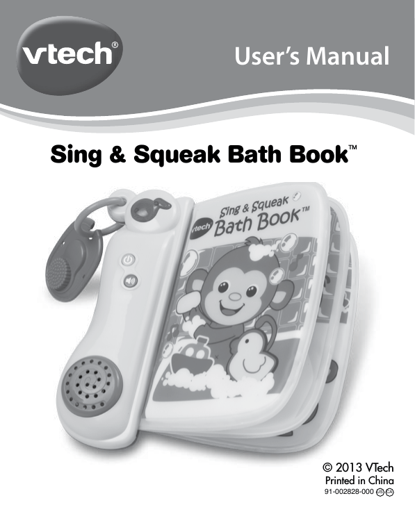 vtech sing and squeak bath book