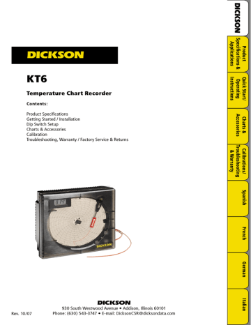 DICKSON KT6 | Manualzz