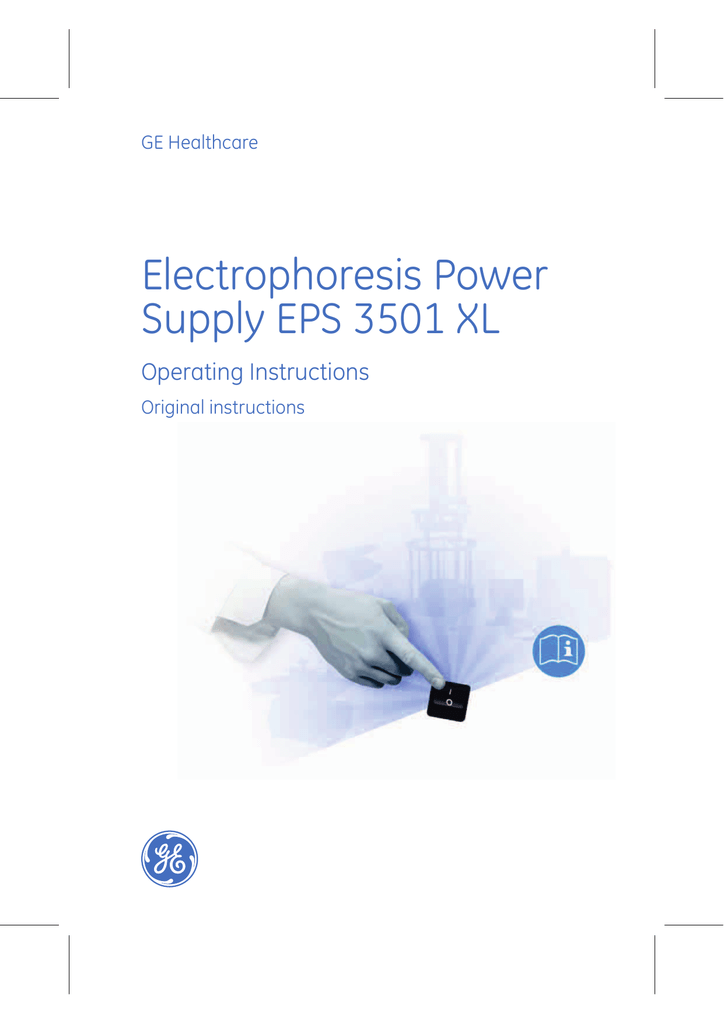 GE EPS 3501 XL Operating Instructions Manual Manualzz