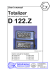 D 122 Z User's manual
