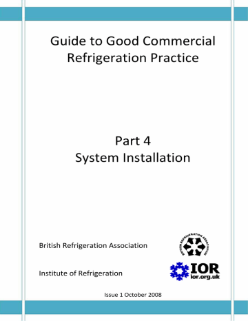Refrigeration System Installation Guide | Manualzz