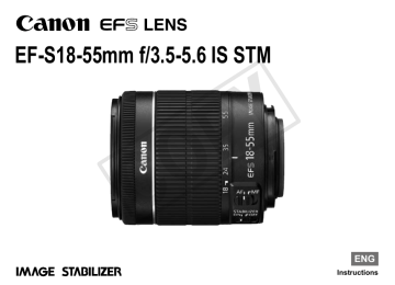 Canon EF-S 18-55mm f/3.5-5.6 IS STM User manual | Manualzz