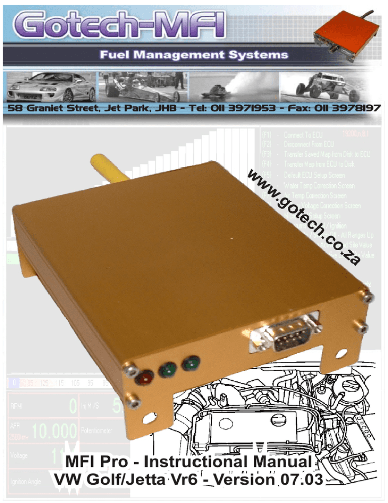 Gotech MFI Pro manual vw golf vr6 Manualzz