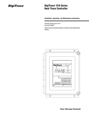 DigiTrace® 910 Series Heat Trace Controller | Manualzz  Pentair 910 Controller Wiring Diagram    Manualzz