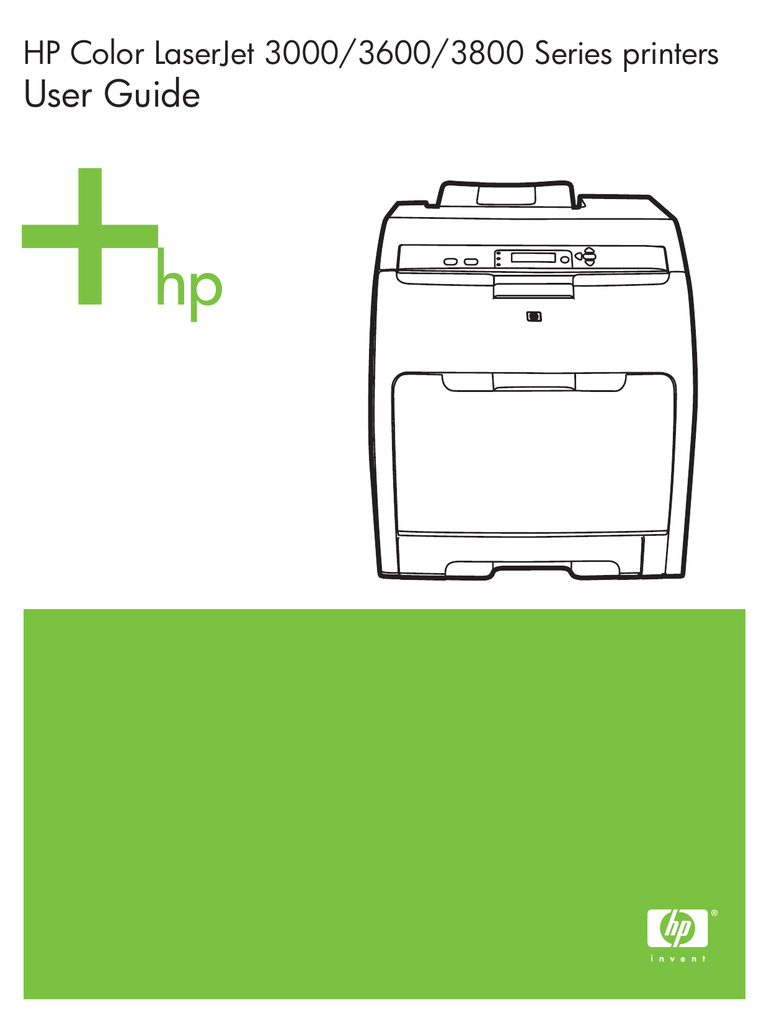 HP (HewlettPackard) 3600 Printer User manual Manualzz
