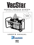 Dental Vacuum System VacStar VS20, VS40, VS50H, VS80H User Manual