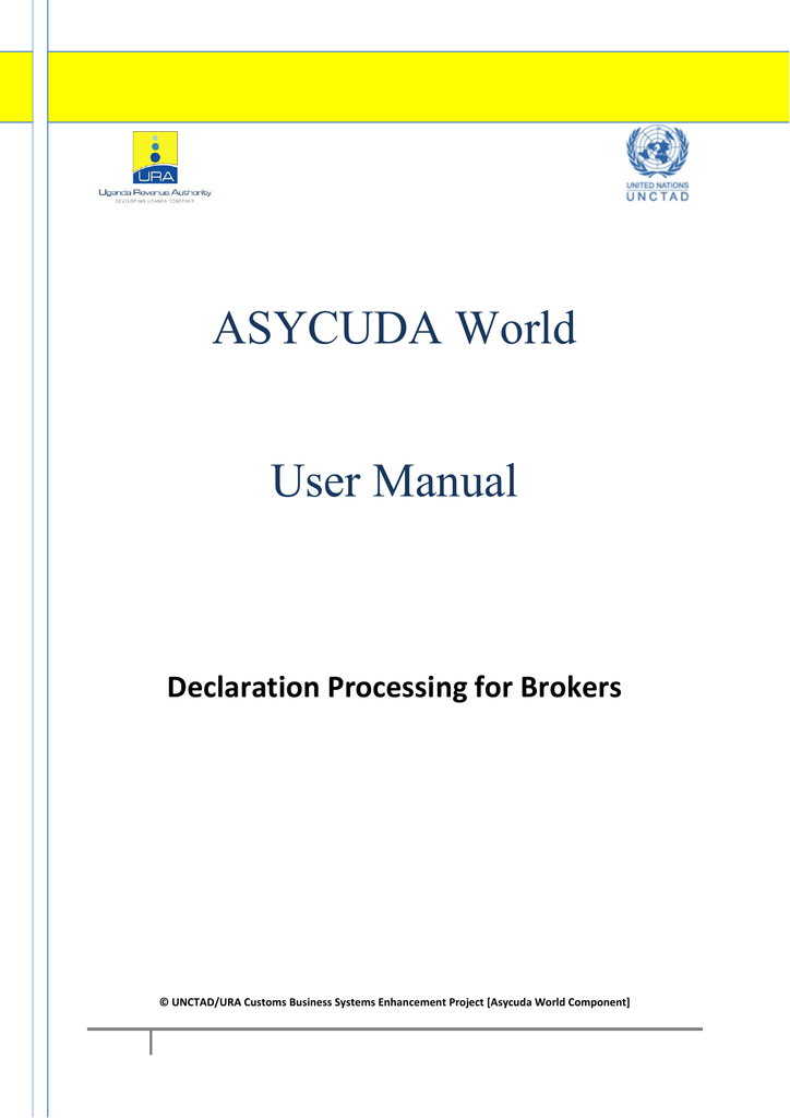 asycuda world installation
