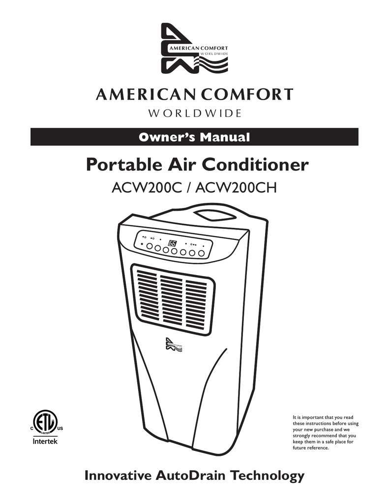 Portable Air Conditioner User Manual Manualzz Com