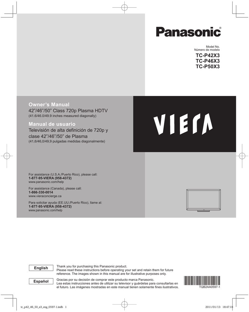 Easy Replacement Remote Control Suitable for Panasonic TC-P42X3 TC-P46X3 TC-P50X3 Viera LCD LED TV