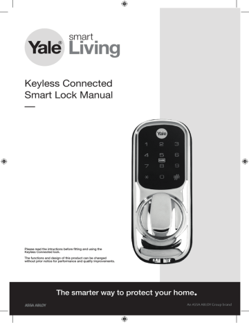 Yale Smart Living Keyless Connected Smart Lock User Manual | Manualzz