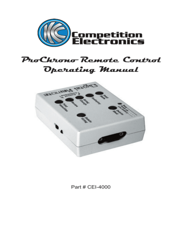 Competition Electronics Chronograph 2025