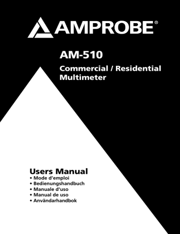 Amprobe AM-510 Multimeter Users Manual | Manualzz