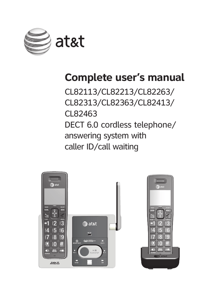 At&t Cl82313 User Manual 