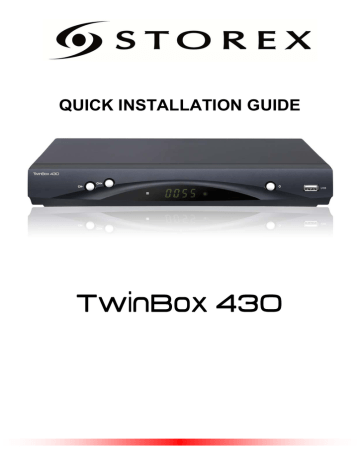 Storex TwinBox 430 DVB-T Recorder Quick Installation Guide | Manualzz
