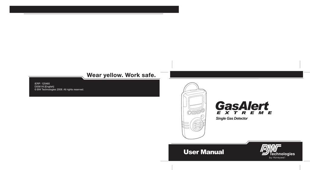 Honeywell GasAlert Extreme User manual Manualzz