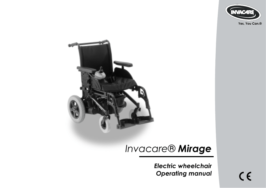 Invacare Mirage Operating Manual Manualzz