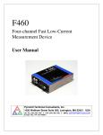 F460 - Four-channel Fast Low-Current Measurement Device User Manual