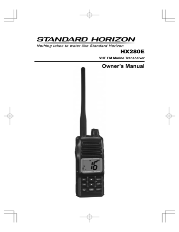 Standard Horizon HX280E Owner's Manual | Manualzz