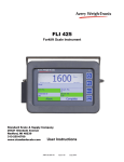 FLI 425 Forklift Scale Instrument User Instructions