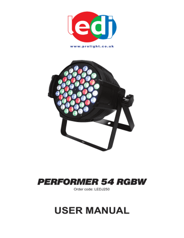 user manual performer 54 rgbw | Manualzz